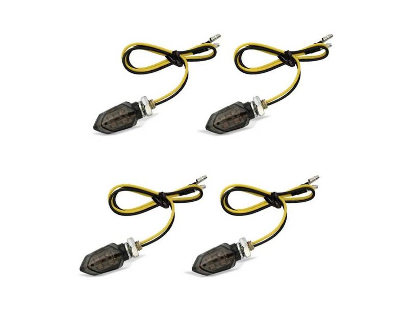 Lumitecs Blinker 4x LED Blinker Motorrad Lumitecs KP8 mit E-Prüfzeichen vorne-hinten, LED fest integriert von Lumitecs