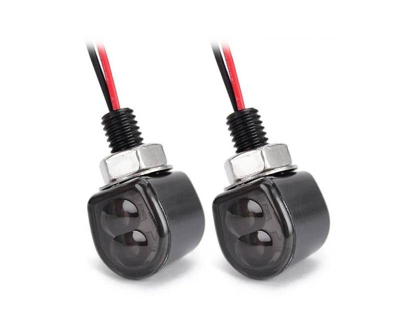 Lumitecs Blinker LED Mini Blinker Motorrad FR12 ECE 2 Stück schwarz getönt von Lumitecs