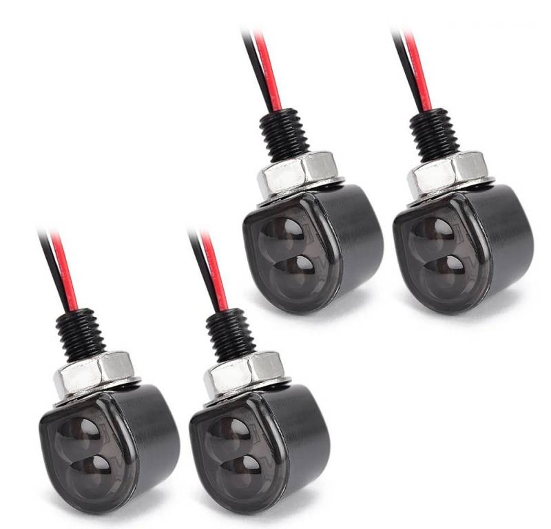 Lumitecs Blinker Set 2x LED Mini Blinker Motorrad FR12 ECE 2 Stück schwarz getönt von Lumitecs