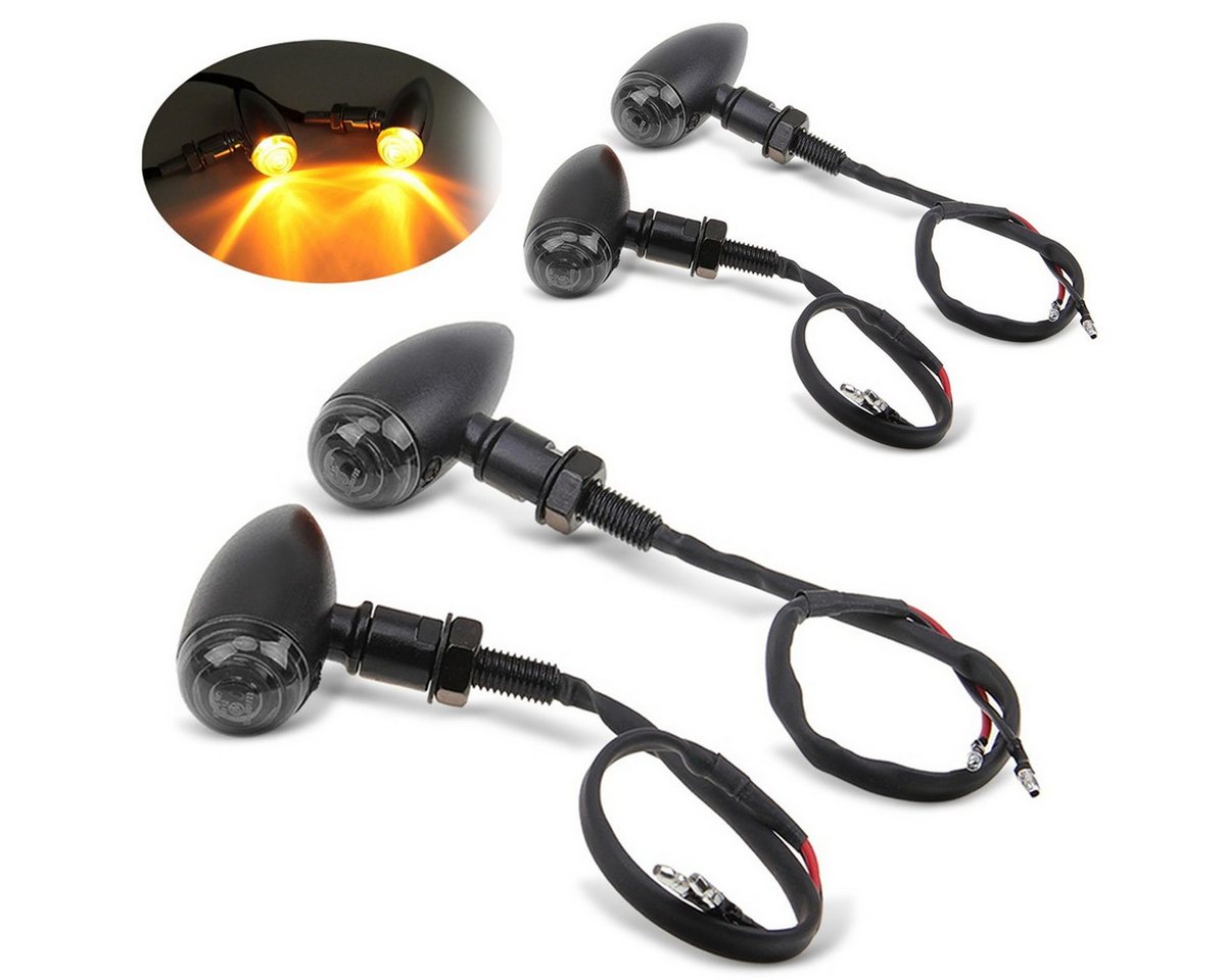 Lumitecs Halter 2x LED Blinker Motorrad # BL14 mit E-Prüfzeichen passend für Chopper u von Lumitecs
