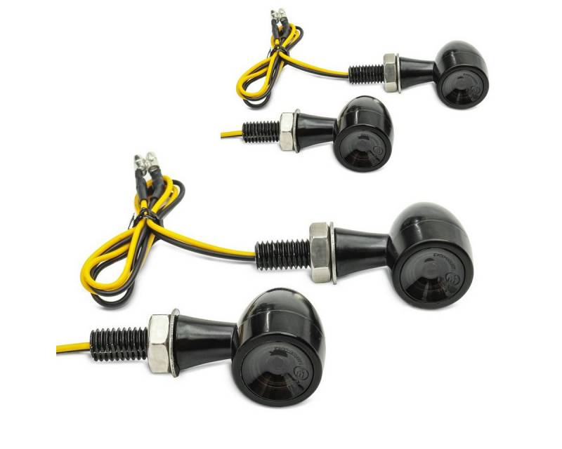 Lumitecs Halter 2x LED Blinker Motorrad # BL18 mit E-Prüfzeichen getönt Spar-Set von Lumitecs