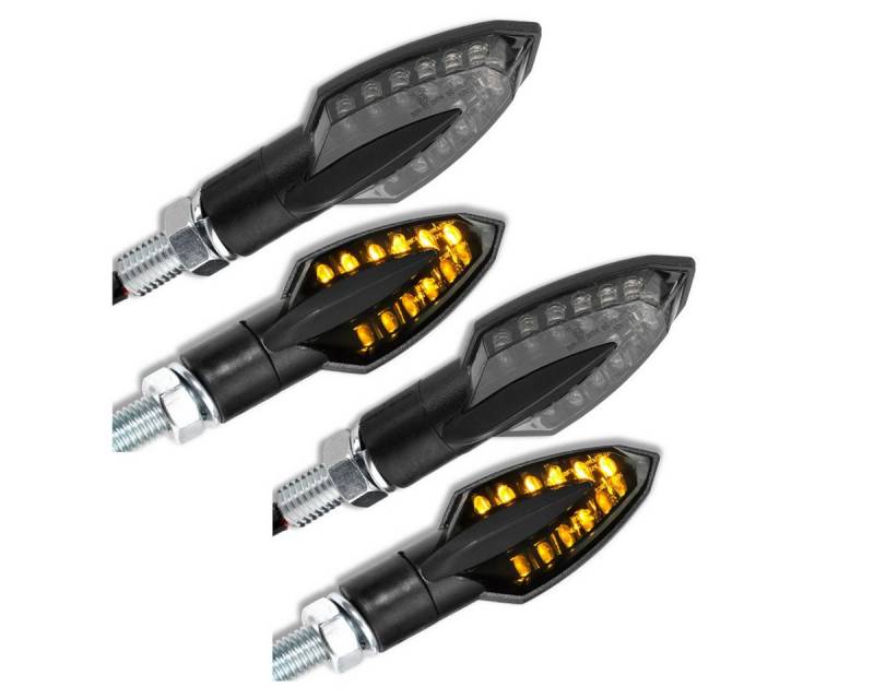 Lumitecs Halter 2x LED Blinker Motorrad # TX9 E-Prüfzeichen 2 Stück vorne-hinten schwa von Lumitecs