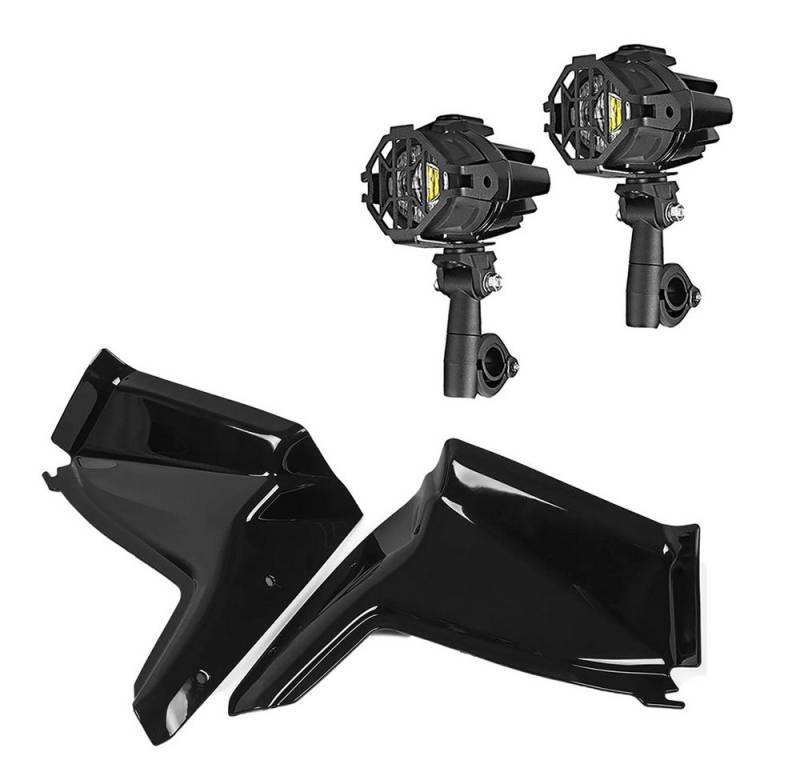 Lumitecs Halter 2x LED Nebelscheinwerfer + Windabweiser passend für Yamaha Tenere 700 von Lumitecs