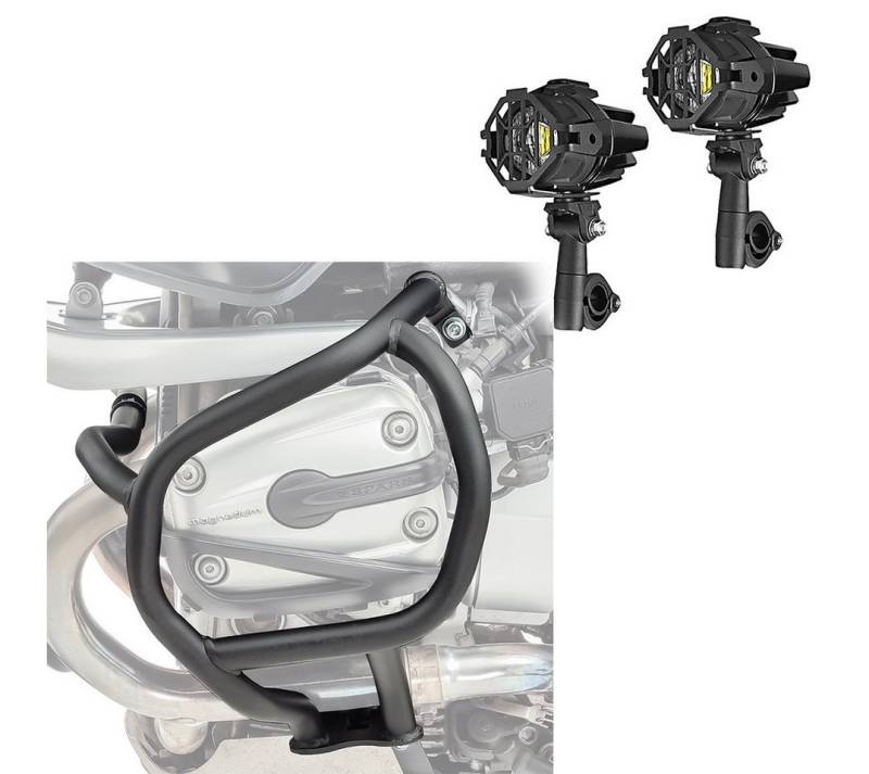 Lumitecs Halter 2x LED Nebelscheinwerfer S22X + Sturzbügel passend für BMW R 1150 GS 0 von Lumitecs