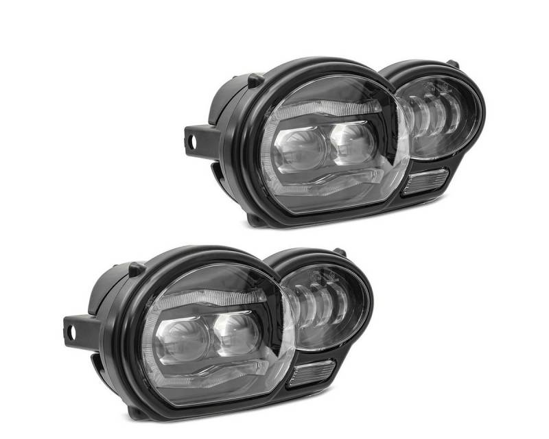 Lumitecs Halter 2x LED Scheinwerfer für BMW R 1200 GS 04-12 Hauptscheinwerfer mit ECE von Lumitecs