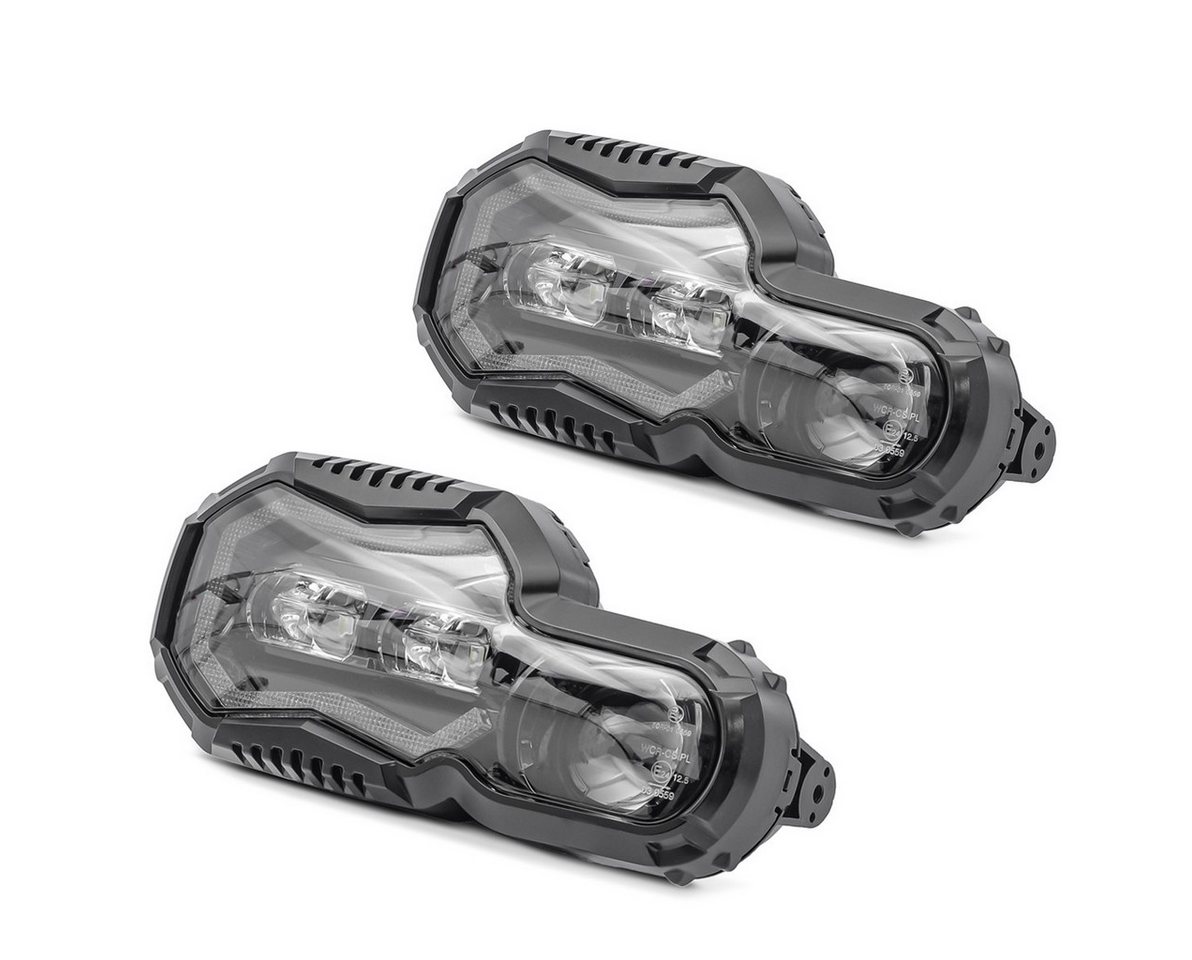 Lumitecs Halter 2x LED Scheinwerfer passend für BMW F 650 GS 08-12 Hauptscheinwerfer m von Lumitecs