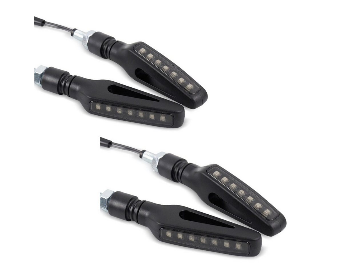 Lumitecs Halter 2x Lauflicht Blinker Motorrad # KP32 LED Blinker mit E-Prüfzeichen 2 S von Lumitecs