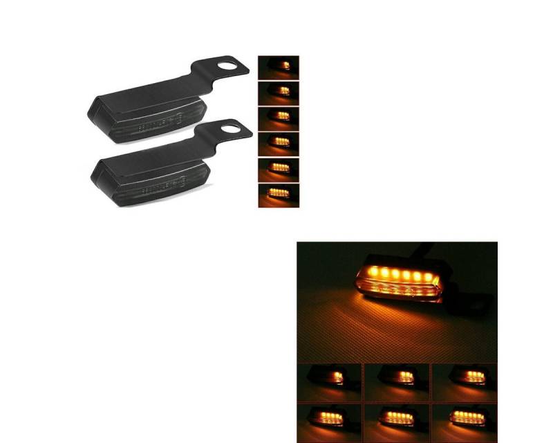 Lumitecs Halter 2x Lenkerblinker TS4 Lauflicht LED für Lenker Armatur mit E-Prüfzeiche von Lumitecs