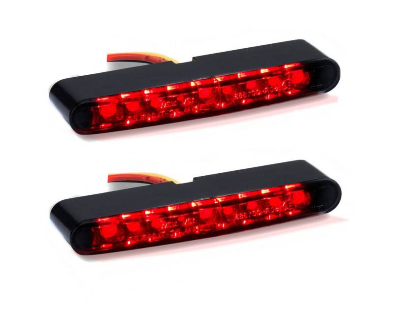 Lumitecs Halter 2x Motorrad LED Rücklicht Streifen mit Bremslicht und Dauerlicht # TX4 von Lumitecs