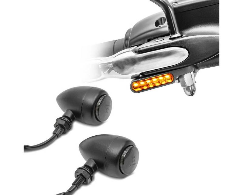 Lumitecs Halter LED Lenkerblinker Blinker M2 getönt CB18265 + LED Blinker BL15 mit E-P von Lumitecs