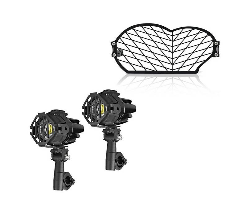 Lumitecs Halter LED Nebelscheinwerfer + Scheinwerfergitter passend für BMW R 1200 GS 0 von Lumitecs