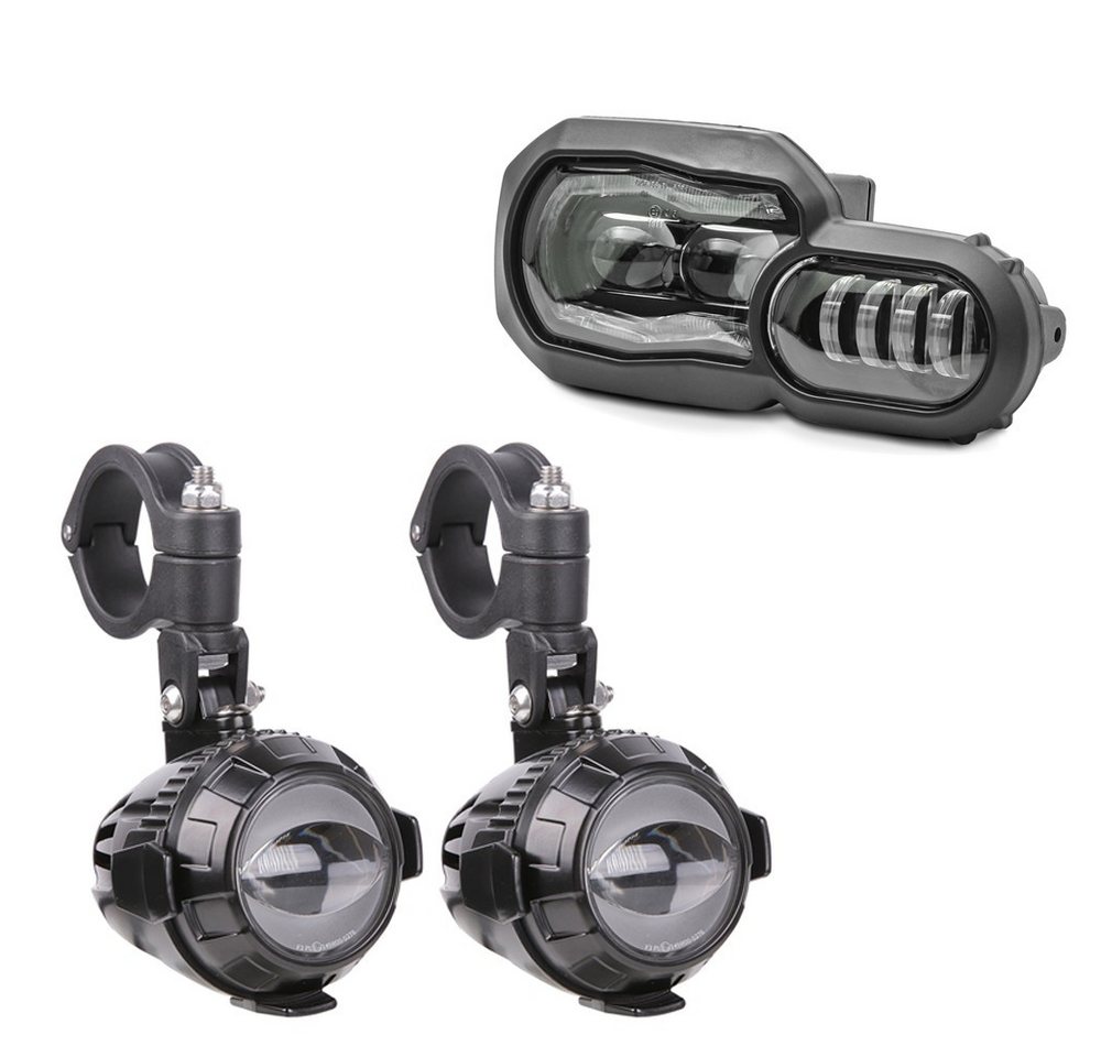 Lumitecs Halter LED Zusatzscheinwerfer + LED Scheinwerfer passend für BMW F 800 GS / A von Lumitecs