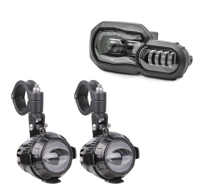 Lumitecs Halter LED Zusatzscheinwerfer + LED Scheinwerfer passend für BMW F 800 GS / A von Lumitecs