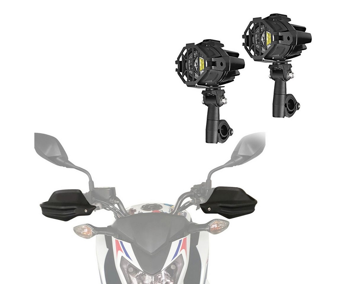 Lumitecs Halter LED Zusatzscheinwerfer Set passend für Honda NC 750 / 700 S / X + Hand von Lumitecs