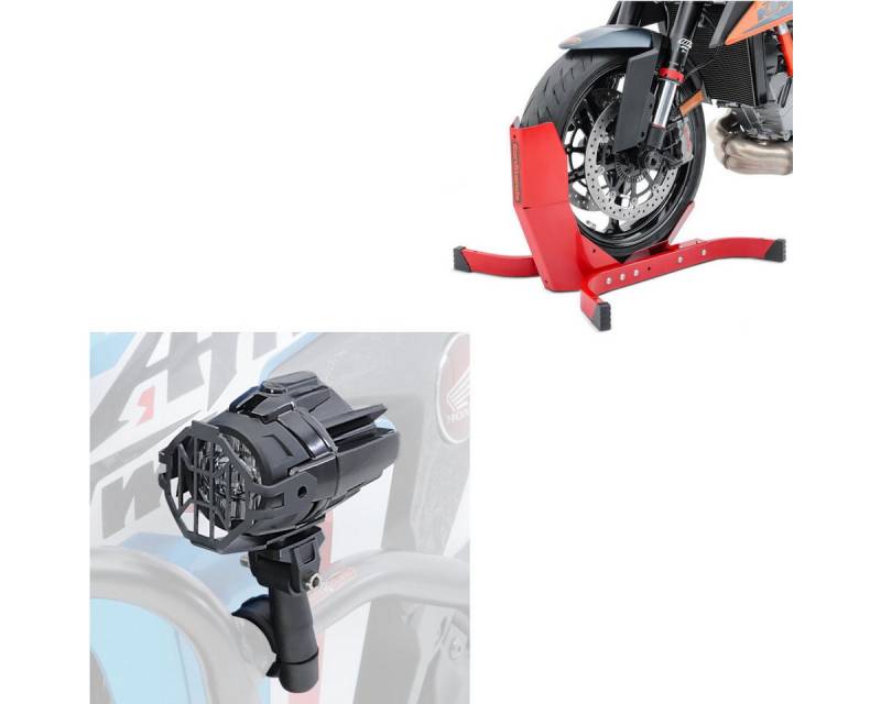 Lumitecs Halter Set LED Zusatzscheinwerfer + Motorradwippe S2 von Lumitecs