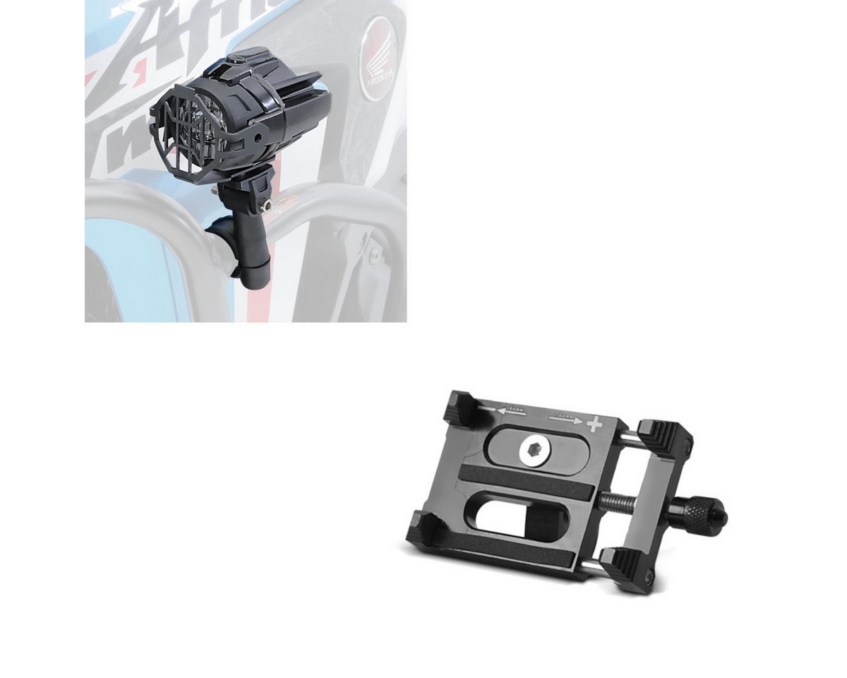 Lumitecs Halter Set LED Zusatzscheinwerfer + Smartphonehalter S1 von Lumitecs