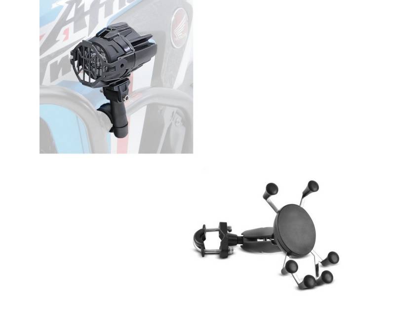 Lumitecs Halter Set LED Zusatzscheinwerfer + Smartphonehalter S2 von Lumitecs