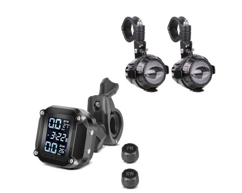 Lumitecs Halter Set LED Zusatzscheinwerfer MS1 + Reifendruckkontrollsystem von Lumitecs