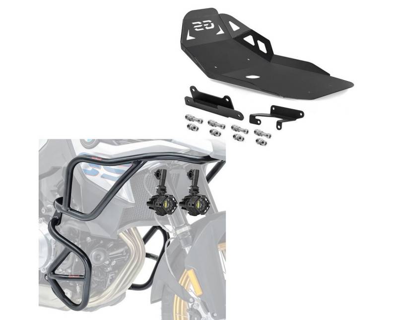 Lumitecs Halter Set Sturzbügel oben unten + Scheinwerfer passend für BMW F 850 GS / F von Lumitecs