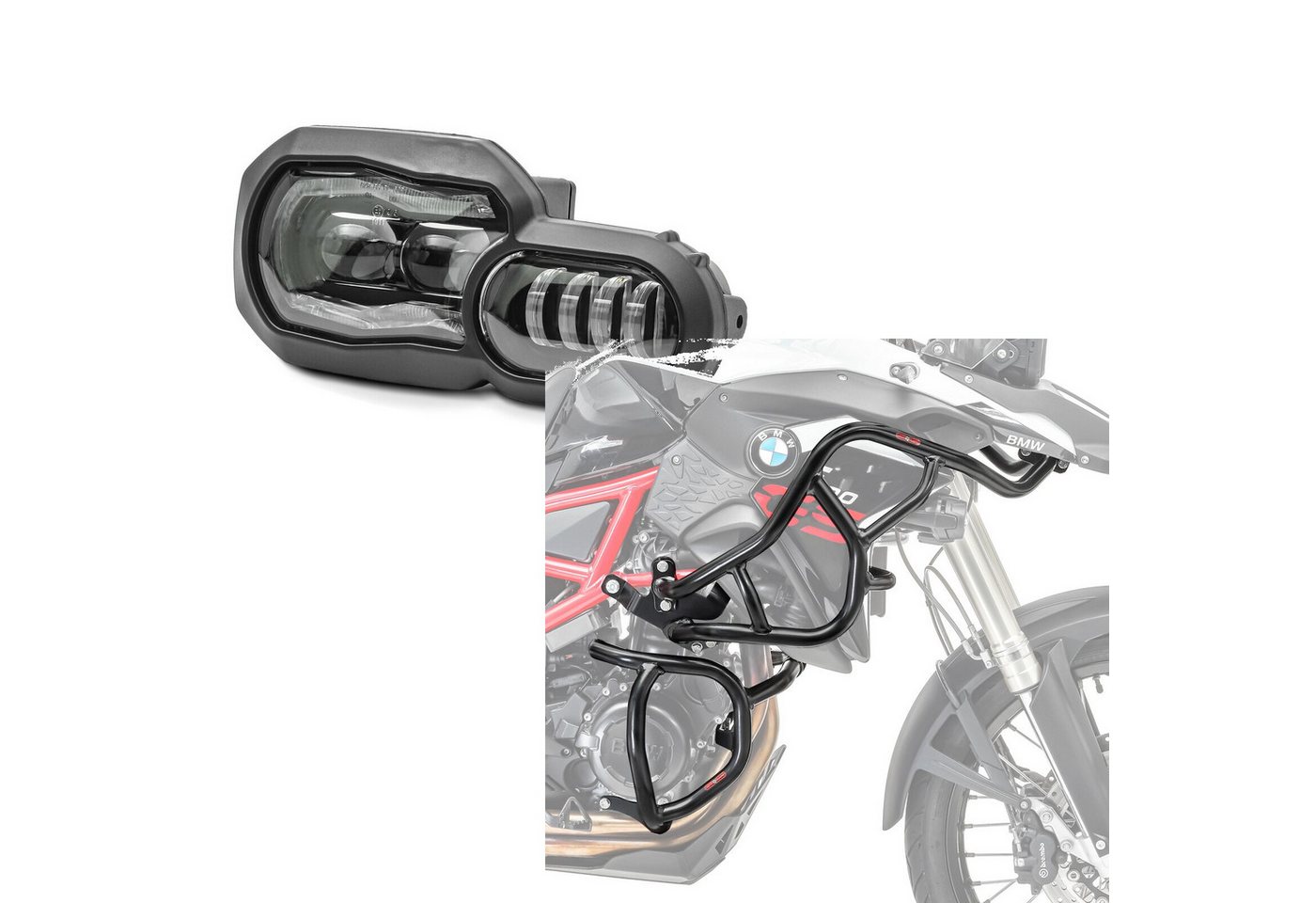 Lumitecs Halter Set: LED Scheinwerfer passend für BMW F 800 GS / Adventure 08-18 Haupt Lumitecs Halter Set: LED Scheinwerfer passend für BMW F 800 GS / Adventure 08-18 Haupt von Lumitecs