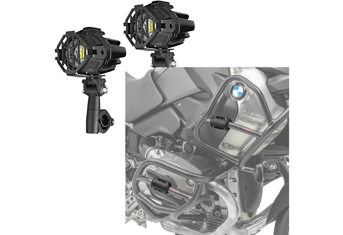 Lumitecs Halter Set: LED Zusatzscheinwerfer S22X+ Sturzbügelschutz CP8 22-28mm Lumitecs Halter Set: LED Zusatzscheinwerfer S22X+ Sturzbügelschutz CP8 22-28mm von Lumitecs