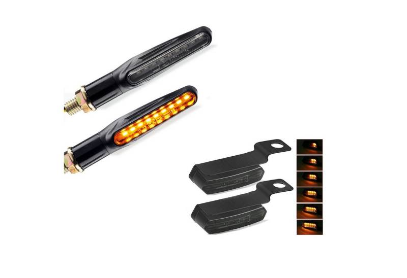 Lumitecs Halter Set: Lauflicht Blinker Motorrad # KP6 LED Blinker mit E-Prüfzeichen 2 von Lumitecs