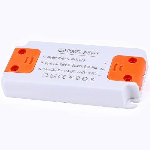 18W LED Trafo Treiber Netzteil DC 230V auf 12V LED Klein Driver Cabinet Geräuschlos Transformator Ohne Flimmern Nicht Dimmbar für G4 MR16 GU5.3 Lampen Beleuchtungen Ersetzt für Halogenlampen 18W LED Trafo Treiber Netzteil DC 230V auf 12V LED Klein Driver Cabinet Geräuschlos Transformator Ohne Flimmern Nicht Dimmbar für G4 MR16 GU5.3 Lampen Beleuchtungen Ersetzt für Halogenlampen von Lumitrex