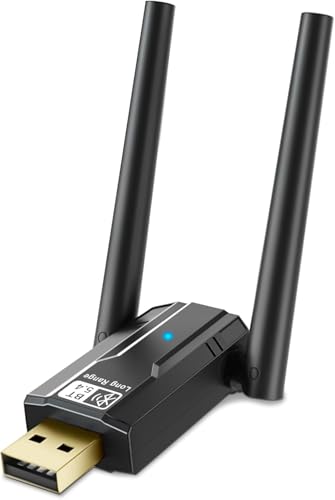 USB Bluetooth Adapter 5.4 für PC, 150M USB Bluetooth Dongle mit Doppelantenne, Plug und Play Blue Tooth Repeater für Desktop Laptop PC Headset und Speaker mit Windows 11 10 8.1 7 USB Bluetooth Adapter 5.4 für PC, 150M USB Bluetooth Dongle mit Doppelantenne, Plug und Play Blue Tooth Repeater für Desktop Laptop PC Headset und Speaker mit Windows 11 10 8.1 7 von Lumitrex