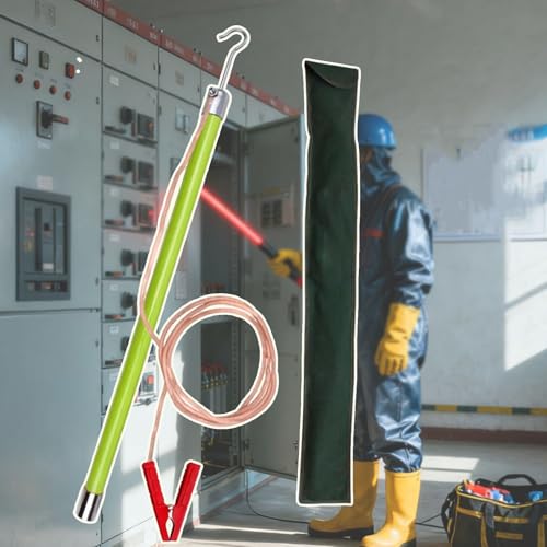 10KV-220KV High Voltage Safety Discharge Rod, Direct Epoxy Resin Pole, for Tester, Indoor Outdoor(Green,10kV-1m(39.4in)) von Lumivex