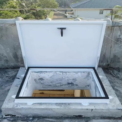 Dachausstiegsfenster Aluminium-Dachfenster, Dachluke/Oberlicht, Notausstieg, for Dachboden- und Kellersicherheit, 23,6 x, Zoll, 36 38(32x32in (81.2x81.2cm)) von Lumivex