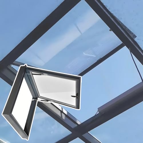 Dachausstiegsfenster Dachfenster-Dachkappen, Flachdach-Lichtschachtfenster for Dachboden-Aussichts- und Lüftungstür, manuelle Bedienung(70x85cm/27.6x33.5in) von Lumivex