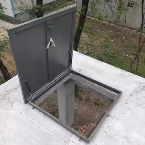 Dachausstiegsfenster Dachluke, Dachfenster, mit Gasdruckfeder, Dachbodenlüftung, Dachluken-Abdeckplatte(35x38in (88.9x96.5cm)) von Lumivex