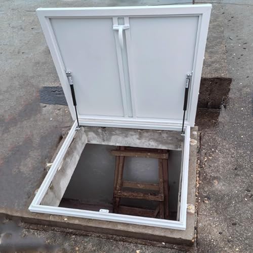 Dachausstiegsfenster Dachzugangsluke 34X34" 35X38", Dachluke aus verzinktem Stahl, Dachwartungstür mit Schloss und Dichtungsstreifen(32x34in (81.2x86.3cm)) von Lumivex