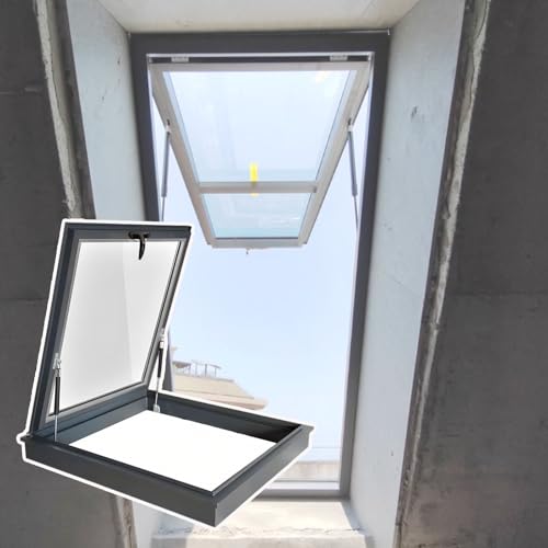 Dachausstiegsfenster Oberlichter und Dachfenster, Rahmen aus Aluminiumlegierung doppelschichtiges Isolierglas, for Dachboden/Sonnenraum(65x80cm/25.6x31.5in) von Lumivex