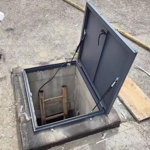 Dachausstiegsfenster Sicherheitstür aus Stahl for das Dach, Dachbodenkeller im Lager, wasserdichtes Dachfenster for den gewerblichen Gebrauch Haus/Keller(33x36in (83.8x91.5cm)) von Lumivex