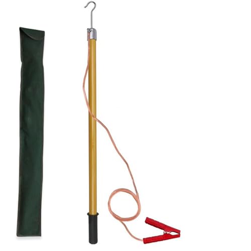 Entladestab for Elektriker, mit Kupferdraht, 5 m langes sicheres Niederspannungs-Entladewerkzeug, leichter isolierter Stab(Yellow,35kV-1.5m(59in)) von Lumivex