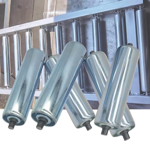 Förderbandrollen Förderrolle aus verzinktem Stahl mit Durchmesser 38 mm/1,5 Zoll, Länge 40 36 28 24 22 20 18 12 10 8 6, Schwerkraft-Rollenförderer for Ladeanwendungen in Lagern(5pcs Dia 1.5"/38mm,L 10 von Lumivex