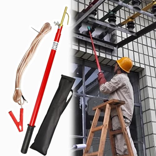 Isolierter Entladestab for Elektriker, 10 kV-220 kV elektrische Sicherheitsisolierung, for Hochspannungsleitungsmonteure(220kV-3m(118in)-(4 SECTIONS)) von Lumivex