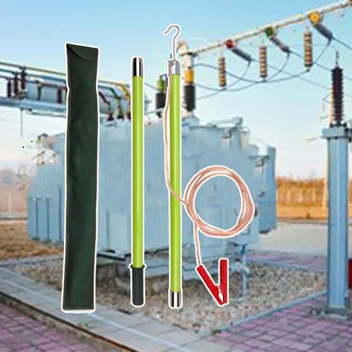 Isolierter Entladestab for Elektriker, for sichere Entladung, 39,4" 59" 79" 118" Optionen, leichtes grünes Design(Green,220kV-3m(118in)) von Lumivex