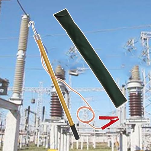 Isolierter Entladestab for Elektriker, for sichere Entladung, 39,4" 59" 79" 118" Optionen, leichtes grünes Design(Yellow,110kV-2m(79in)) von Lumivex