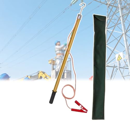 Isolierter Entladungsstab, Erdungsstab, Direktentladungspol aus Epoxidharz, for elektrische Tests in Fabriklabors(Yellow,35kV-1.5m(59in)) von Lumivex