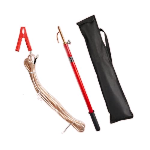 Isolierter Hochspannungs-Entladestab, 10 kV/35 kV/110 kV/220 kV Tragbarer Entladestab, Teleskopstangenwerkzeug, rotes Epoxidharz(35kV-1.5m(59in)) von Lumivex