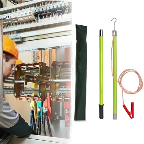 Niederspannungs-Entladestab for Elektriker, leichte 3 Fuß/5 Fuß/6 Fuß/10 Fuß Optionen, unverzichtbare elektrische Sicherheitsausrüstung(Green,35kV-1.5m(59in)) von Lumivex