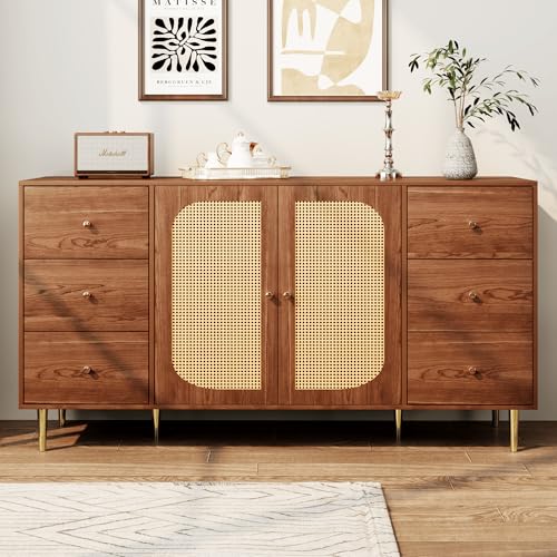 Lumivortex Sideboard mit Doppeltür,Aufbewahrungsschrank mit Schublade. Pe-Rattantür,2 Ebenen für Wohnzimmer, Küche Home Office, Eingangsbereich. Weiß,120 X 40 X 90 cm. Holzfarbe. Lumivortex Sideboard mit Doppeltür,Aufbewahrungsschrank mit Schublade. Pe-Rattantür,2 Ebenen für Wohnzimmer, Küche Home Office, Eingangsbereich. Weiß,120 X 40 X 90 cm. Holzfarbe. von Lumivortex