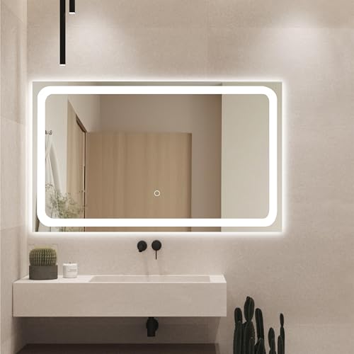 Lumoire® Infinity Spiegel Mit Beleuchtung - Rechteckig - Badezimmerspiegel - Antibeschlag (100 x 60 cm) von Lumoire