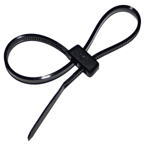 Lumonic 100x Kabelbinder 200 x 4,8mm I Schwarze Kabelbinder doppelt in Industriequalität I Kabelbinder UV beständig, Kabelbinder wetterfest, Kabelbind von Lumonic