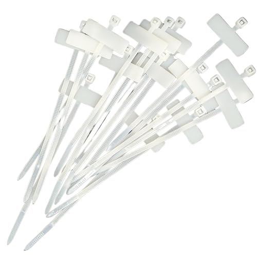 100x Kabelbinder mit Textschild 25x8mm 100 x 2,5mm Weiß Natur 8kg PA6.6 Polyamid Industriequalität von Lumonic