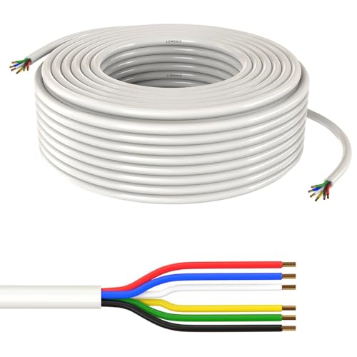 Lumonic 6x0,34mm² RGBW CCT LED Steuerleitung Weiß 10m | ummanteltes 6 adriges Kabel flexibel | LiYY Verlängerung, Stromkabel, LED Zuleitung, Steuerkabel von Lumonic