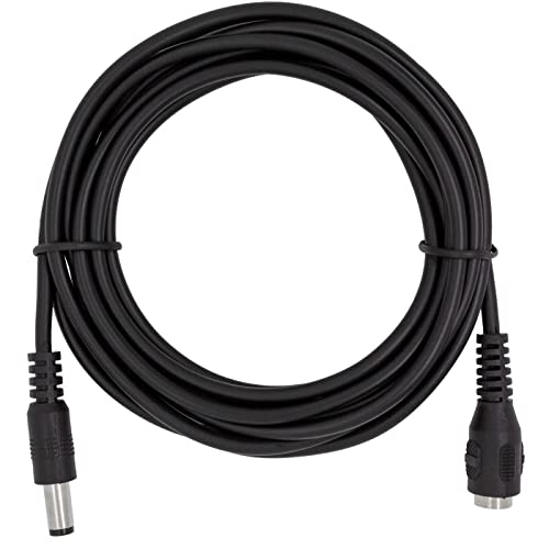 2,5m LED DC Verlängerungskabel DC Buchse + DC Stecker 5,5/2,1mm Schwarz von Lumonic