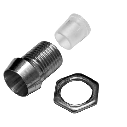 50x LED Fassung Halter 3mm Metall Chrom Schraub Sockel + Isolator von Lumonic